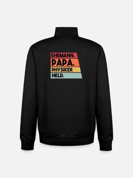Ehemann Papa Physiker Held - Unisex Organic Zip Sweatshirt von Stanley/Stella - Schwarz