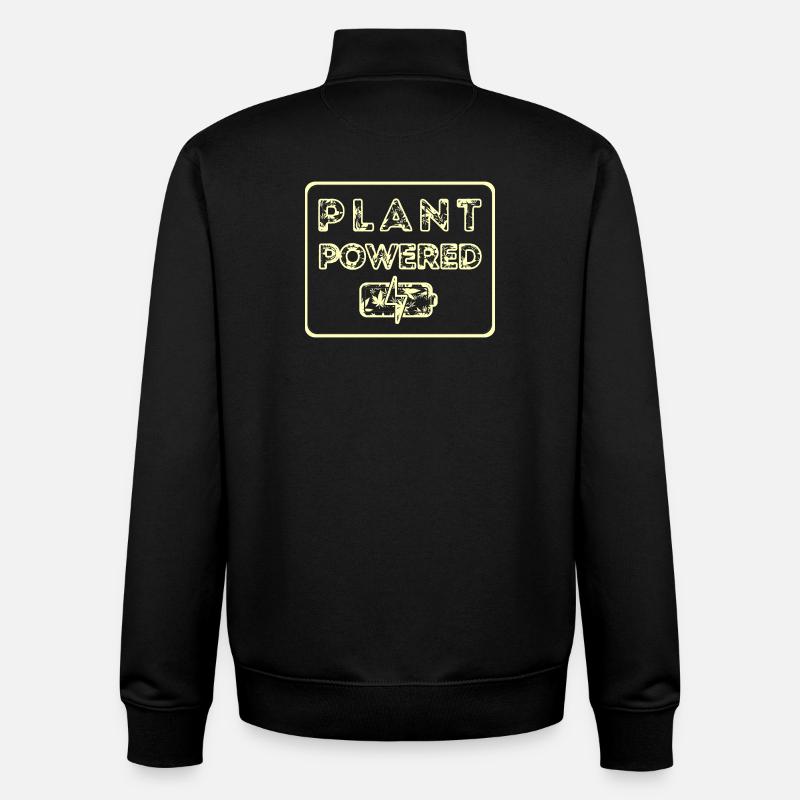 Alimenté par des plantes - Sweat zippé unisexe en coton bio Stanley/Stella - noir