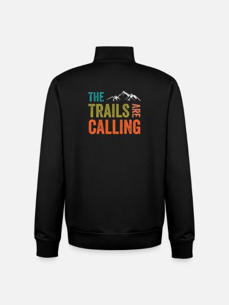 The Trails Are Calling - Unisex Organic Zip Sweatshirt by Stanley/Stella - black