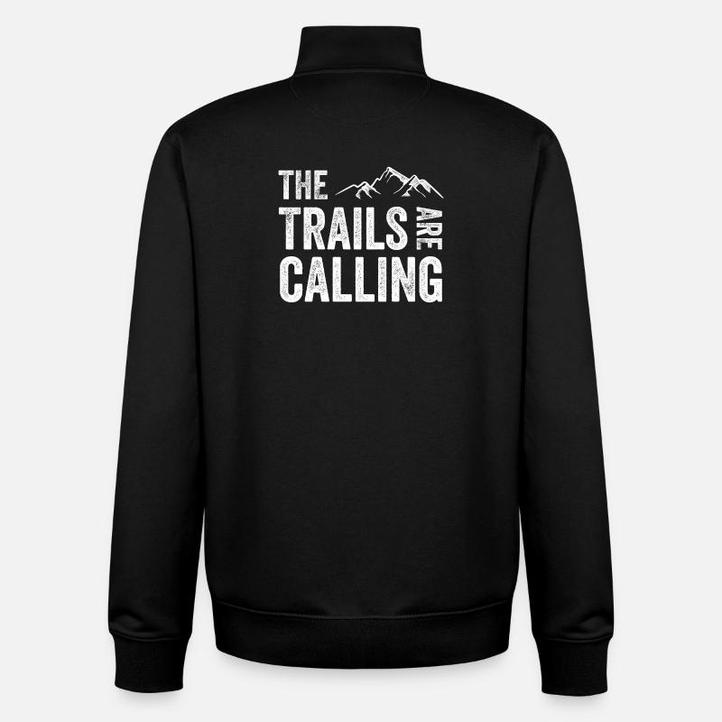 The Trails Are Calling - Unisex Organic Zip Sweatshirt by Stanley/Stella - black