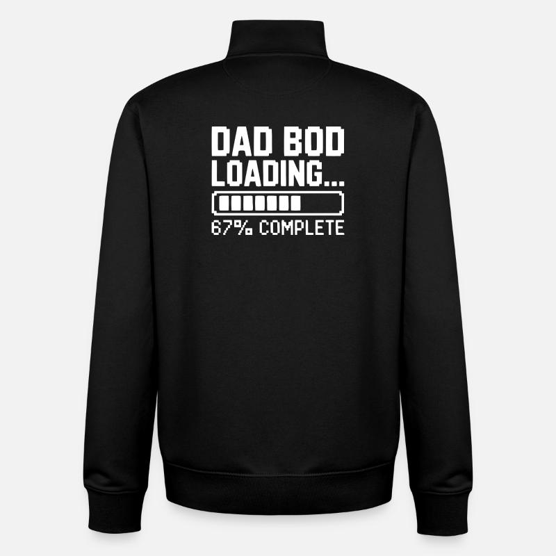 Dad Bod Loading - Unisex Organic Zip Sweatshirt by Stanley/Stella - black