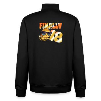 Finally 18 - Unisex Organic Zip Sweatshirt by Stanley/Stella - black - Back - AI Model Male 185 light (185cm)