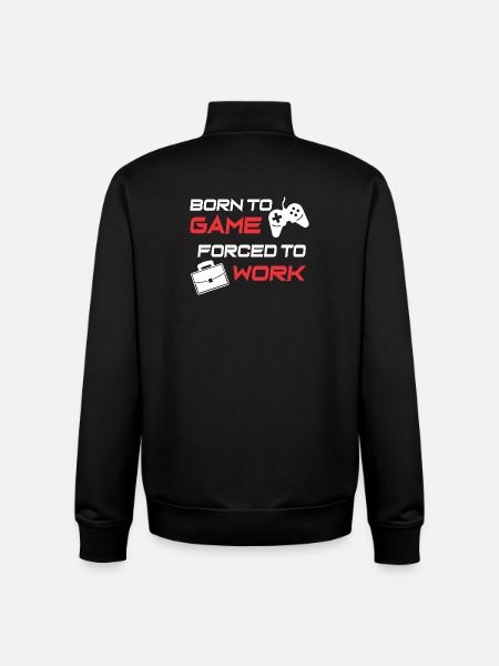 Gamer Work Ethic Graphic Tee - Unisex Organic Zip Sweatshirt by Stanley/Stella - black