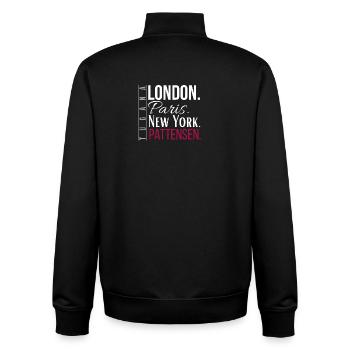 London Paris New York Pattensen - Unisex Organic Zip Sweatshirt by Stanley/Stella - black - Back - AI Model Male 185 light (185cm)