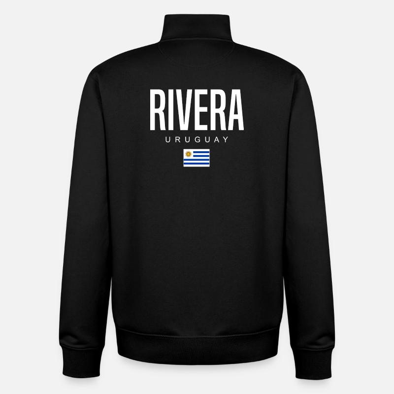 Rivera Uruguay Uruguayans - Unisex Organic Zip Sweatshirt by Stanley/Stella - black