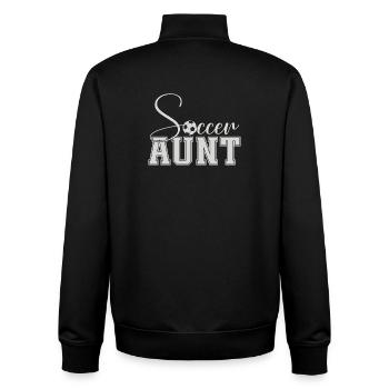Fußball-Tante - Unisex Organic Zip Sweatshirt von Stanley/Stella - Schwarz - Hinten - AI Model Male 185 light (185cm)