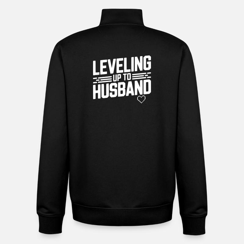 Aufleveln Zum Ehemann - Unisex Organic Zip Sweatshirt von Stanley/Stella - Schwarz