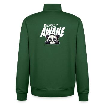 Schlafender Panda kaum wach - Unisex Organic Zip Sweatshirt von Stanley/Stella - Flaschengrün - Hinten - AI Model Male 185 dark (185cm)