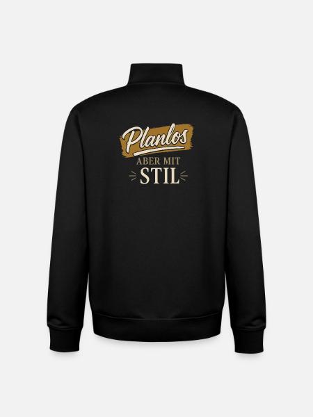 Aimless, but with style - Unisex Organic Zip Sweatshirt by Stanley/Stella - black
