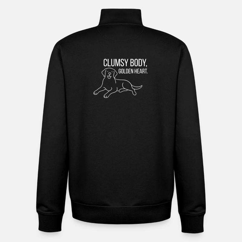 Labrador with humor - Unisex Organic Zip Sweatshirt by Stanley/Stella - black