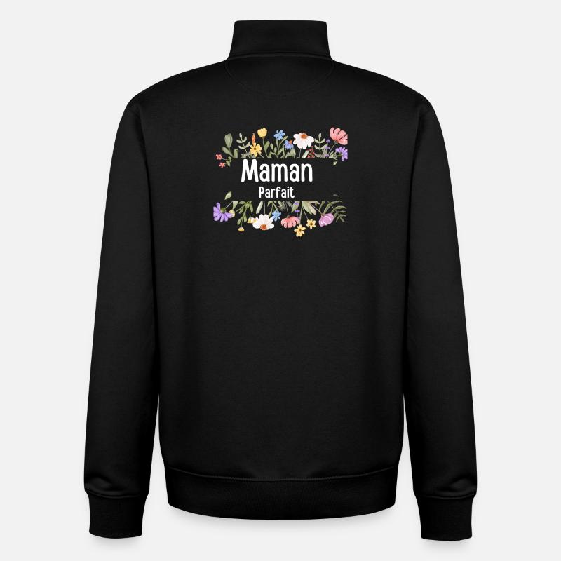 Perfekte Blumenmutter - Unisex Organic Zip Sweatshirt von Stanley/Stella - Schwarz