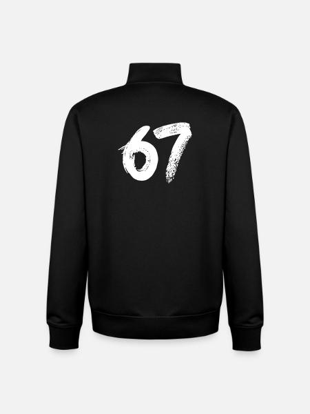 67 White Paint - Unisex Organic Zip Sweatshirt by Stanley/Stella - black