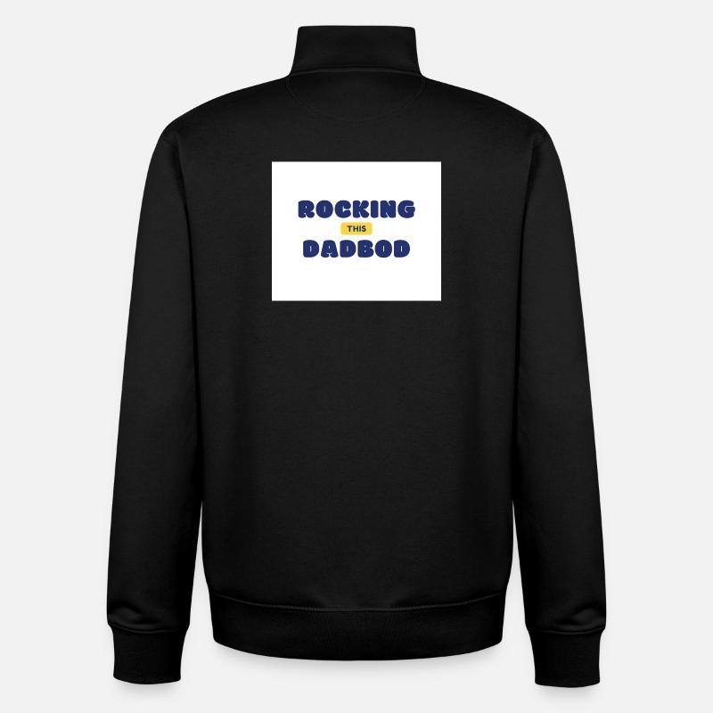 Rocking This Dad Bod - Unisex Organic Zip Sweatshirt by Stanley/Stella - black