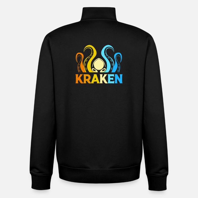 Octopus Octopus Octopus Octopus - Unisex Organic Zip Sweatshirt by Stanley/Stella - black