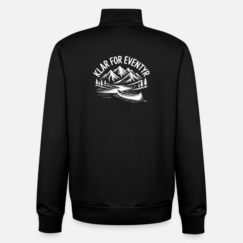 Eventyr Backpacking Vandring - Unisex Organic Zip Sweatshirt by Stanley/Stella - black