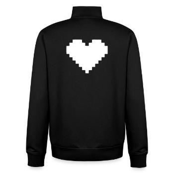 Pixel Herz 8-Bit Leben - Unisex Organic Zip Sweatshirt von Stanley/Stella - Schwarz - Hinten - AI Model Male 185 light (185cm)