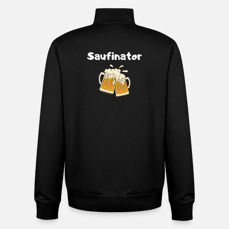 Saufinator - Unisex Organic Zip Sweatshirt von Stanley/Stella - Schwarz