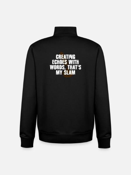 Slam Poetry Guitar Echos - Sweat zippé unisexe en coton bio Stanley/Stella - noir