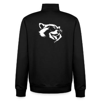 Waschbär Coolness – Sonnenbrille Bandit Kopf - Unisex Organic Zip Sweatshirt von Stanley/Stella - Schwarz - Hinten - AI Model Male 185 light (185cm)