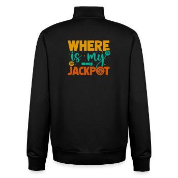 Bingo Game Where Is My Jackpot Bingo - Unisex Organic Zip Sweatshirt by Stanley/Stella - black - Back - AI Model Male 185 light (185cm)