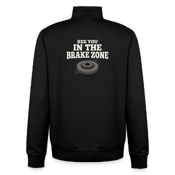 Autocross de piste de la Journée de la Piste Poussière de Frein HPDE - Sweat zippé unisexe en coton bio Stanley/Stella - noir - Dos - AI Model Male 185 light (185cm)