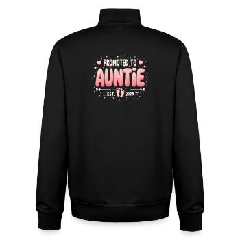 Tante 2026 Tante 2026 Befördert zu Tante 2026 - Unisex Organic Zip Sweatshirt von Stanley/Stella - Schwarz - Hinten - AI Model Male 185 light (185cm)
