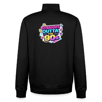 Straight Outta the 90s - Unisex Organic Zip Sweatshirt von Stanley/Stella - Schwarz - Hinten - AI Model Male 185 light (185cm)