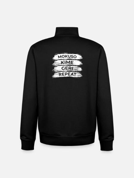 Mokuso Kime Geri Repeat - Unisex Organic Zip Sweatshirt by Stanley/Stella - black