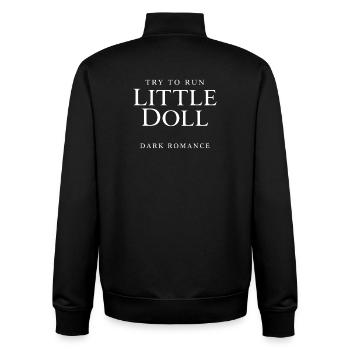 Try to run little doll - Unisex Organic Zip Sweatshirt von Stanley/Stella - Schwarz - Hinten - AI Model Male 185 light (185cm)