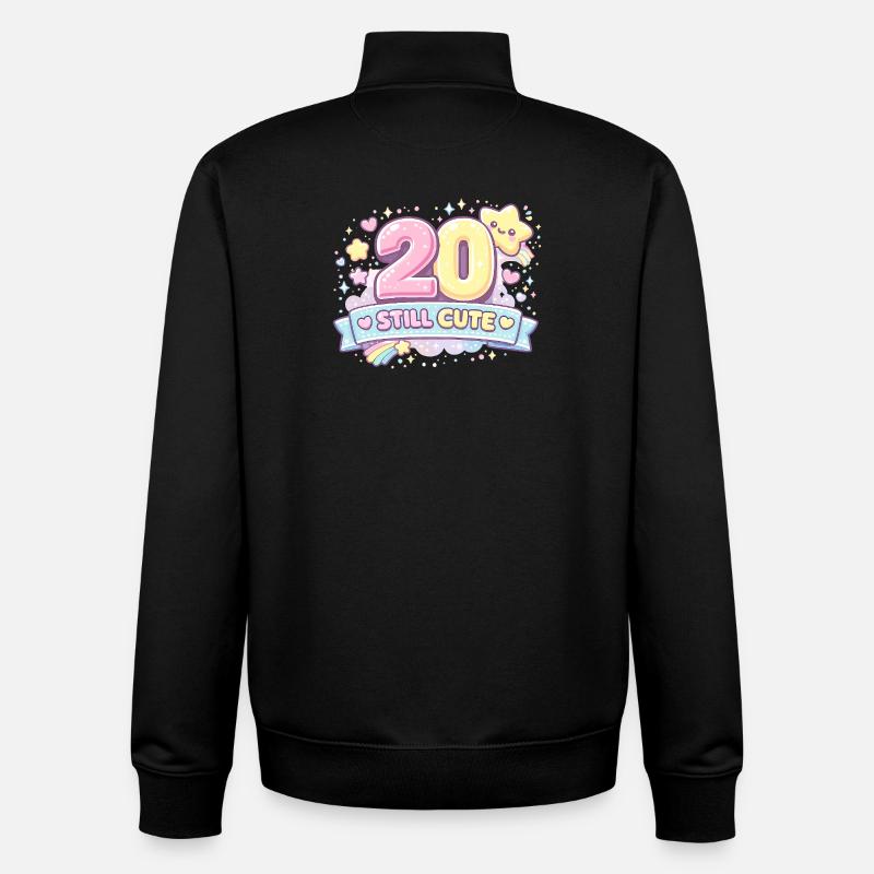 Pastel 20 Still Cute Design - Unisex Organic Zip Sweatshirt by Stanley/Stella - black