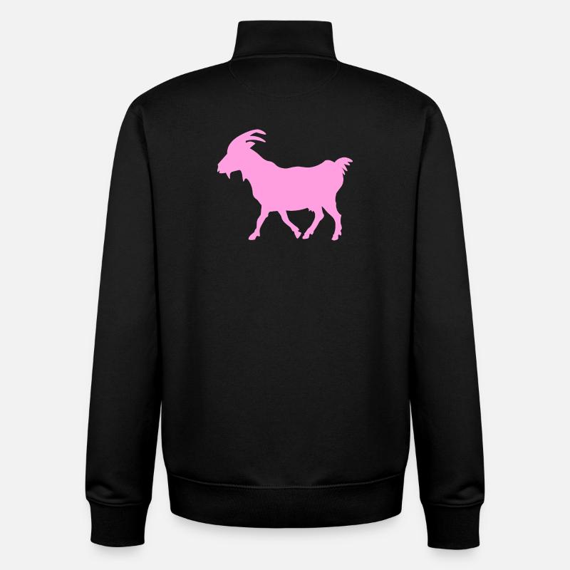 Ziege rosa G.O.A.T. - Unisex Organic Zip Sweatshirt von Stanley/Stella - Schwarz