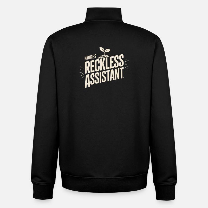Nature's Reckless Assistant - Unisex Organic Zip Sweatshirt by Stanley/Stella - black