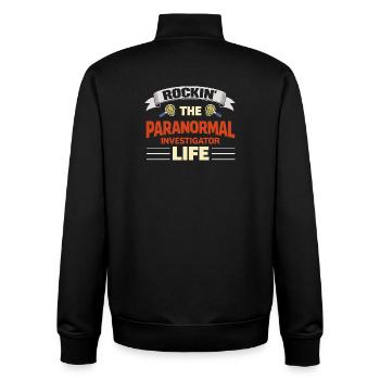 Rockin The Paranormal Investigator Life - Unisex Organic Zip Sweatshirt by Stanley/Stella - black - Back - AI Model Male 185 light (185cm)