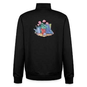 Garden Decoration Art - Unisex Organic Zip Sweatshirt by Stanley/Stella - black - Back - AI Model Male 185 light (185cm)