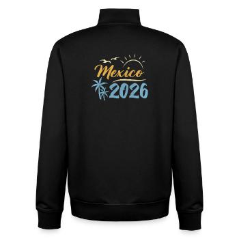 Mexiko 2026 - Unisex Organic Zip Sweatshirt von Stanley/Stella - Schwarz - Hinten - AI Model Male 185 light (185cm)