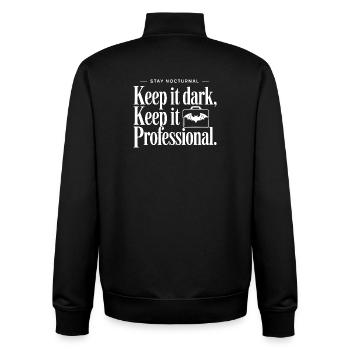 Berufliche Aussage der Nachtzeit - Unisex Organic Zip Sweatshirt von Stanley/Stella - Schwarz - Hinten - AI Model Male 185 light (185cm)