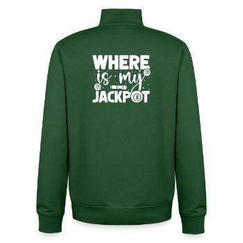 Bingo Player Where Is My Jackpot Bingo - Unisex Organic Zip Sweatshirt by Stanley/Stella - bottle green - Back - AI Model Male 185 dark (185cm)