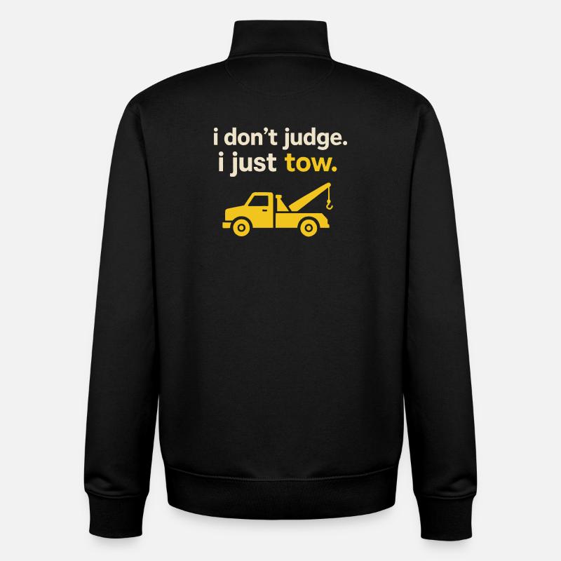 Ich urteile nicht | Abschleppdienst - Unisex Organic Zip Sweatshirt von Stanley/Stella - Schwarz
