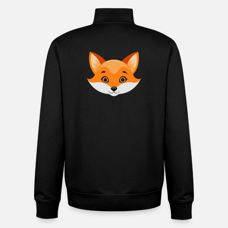 Fuchsgesicht - Unisex Organic Zip Sweatshirt von Stanley/Stella - Schwarz