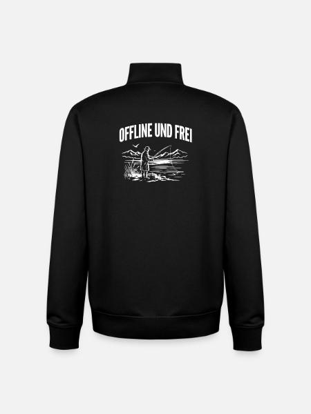 Angeln Natur - Unisex Organic Zip Sweatshirt von Stanley/Stella - Schwarz
