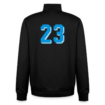 dreiundzwanzig - Unisex Organic Zip Sweatshirt by Stanley/Stella - black - Back - AI Model Male 185 light (185cm)