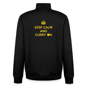 Ruhe bewahren und Curry anziehen - Unisex Organic Zip Sweatshirt von Stanley/Stella - Schwarz - Hinten - AI Model Male 185 light (185cm)
