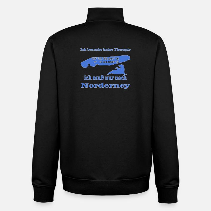 Norderney Insel Urlaub - Unisex Organic Zip Sweatshirt von Stanley/Stella - Schwarz