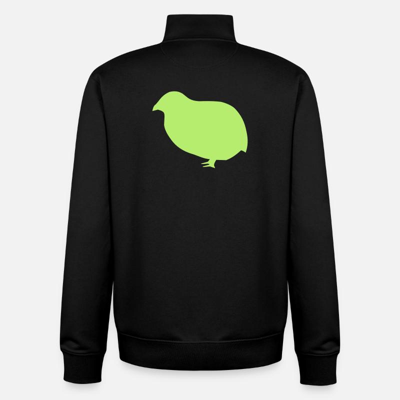 caille - Sweat zippé unisexe en coton bio Stanley/Stella - noir