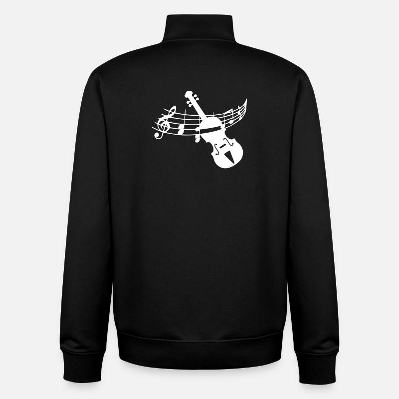 Geige Violine - Unisex Organic Zip Sweatshirt von Stanley/Stella - Schwarz