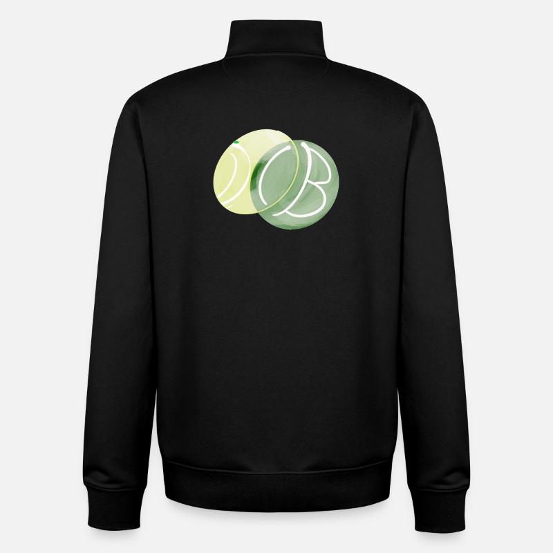 Le point vert - Sweat zippé unisexe en coton bio Stanley/Stella - noir