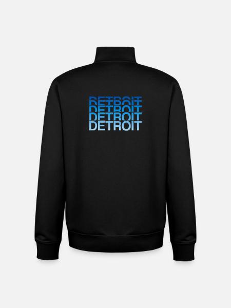 Detroit Gradient Font Block - Unisex Organic Zip Sweatshirt by Stanley/Stella - black