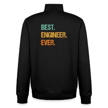 Bester Ingenieur aller Zeiten Inspirierendes Zitat - Unisex Organic Zip Sweatshirt von Stanley/Stella - Schwarz - Hinten - AI Model Male 185 light (185cm)