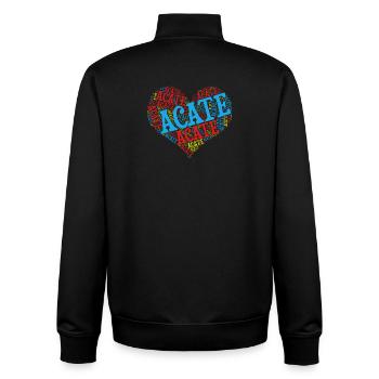 t-shirt Sicilia t-shirt Acate word cloud - Unisex Organic Zip Sweatshirt by Stanley/Stella - black - Back - AI Model Male 185 light (185cm)