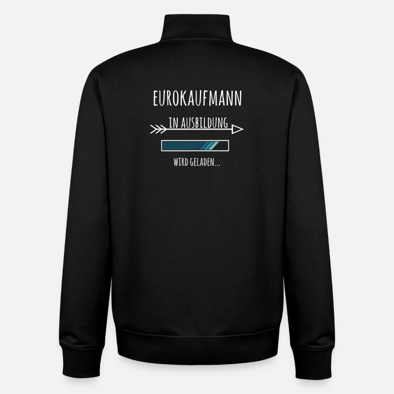 Eurokaufmann Ausbildung Beruf - Unisex Organic Zip Sweatshirt von Stanley/Stella - Schwarz